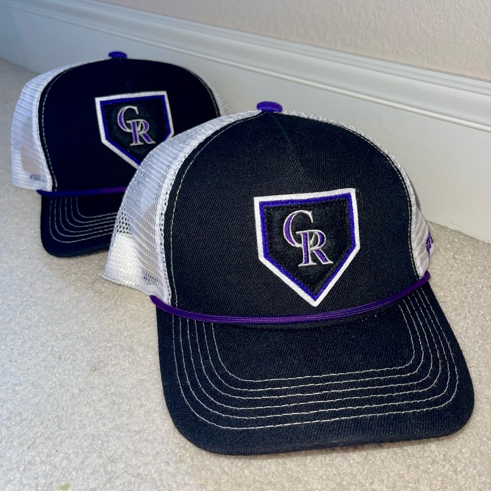 Colorado Rockies Black and White Baseball Cap